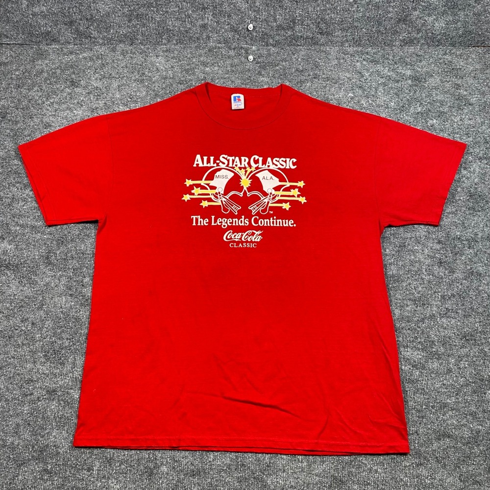 Russell Alabama Miss Coca-Cola All-Star Classic Football T-Shirt Red Mens XL